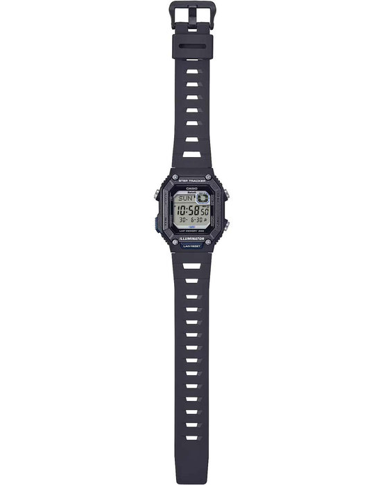 CASIO Collection Dual Time Chronograph Black Plastic Strap