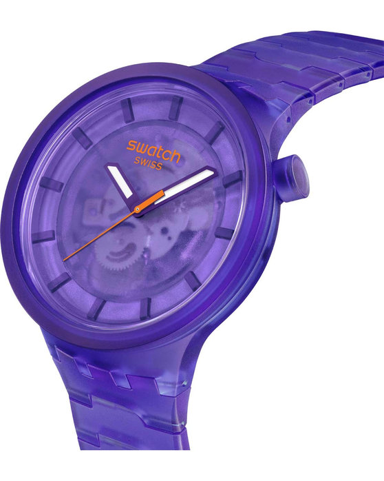 SWATCH Big Bold Colors Of Joy Purple Biosourced Bracelet