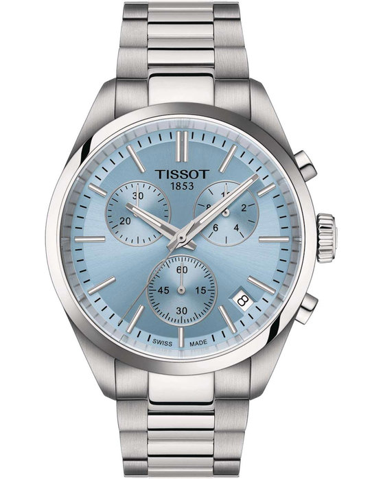 TISSOT T-Classic PR 100 Chronograph Silver Stainless Steel Bracelet