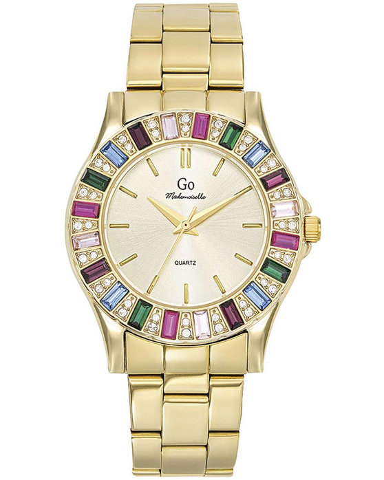 GO Mademoiselle Crystals Gold Stainless Steel Bracelet