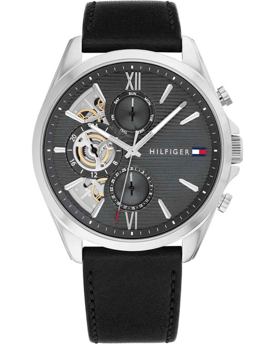 TOMMY HILFIGER Dressed Up Black Leather Strap