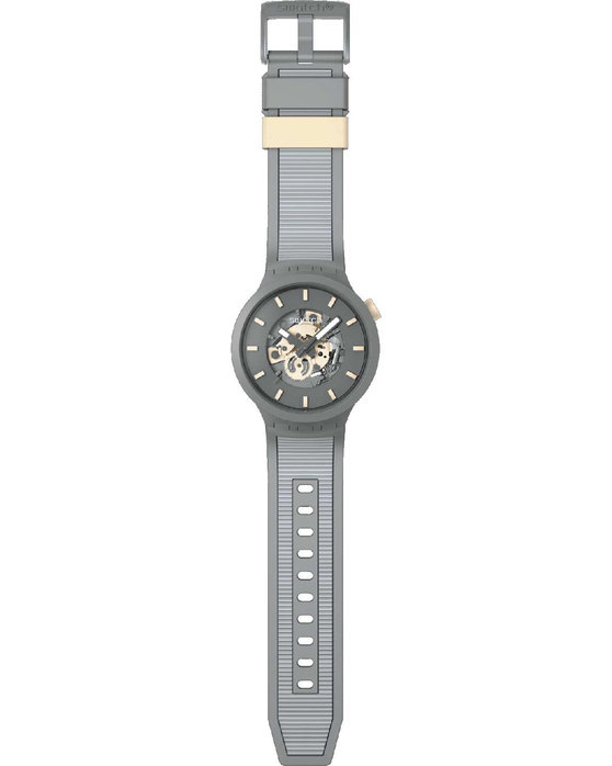 SWATCH Essentials Thru The Horizon Grey Silicone Strap