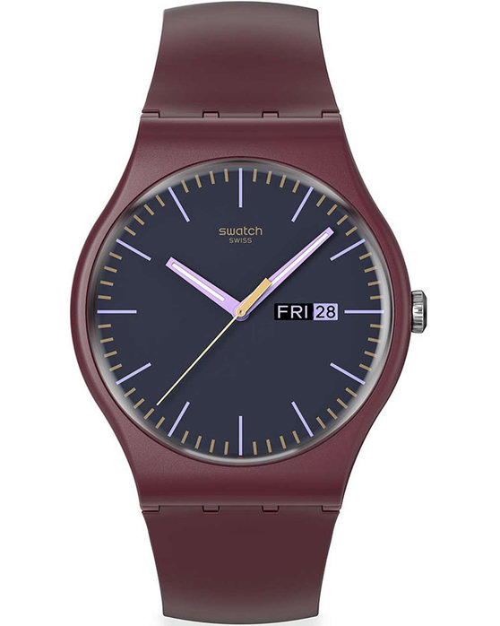 SWATCH Essentials Burgundy Berry Bordeaux Biosourced Strap