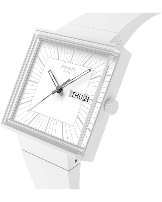 SWATCH Essentials What If All White Biosourced Strap