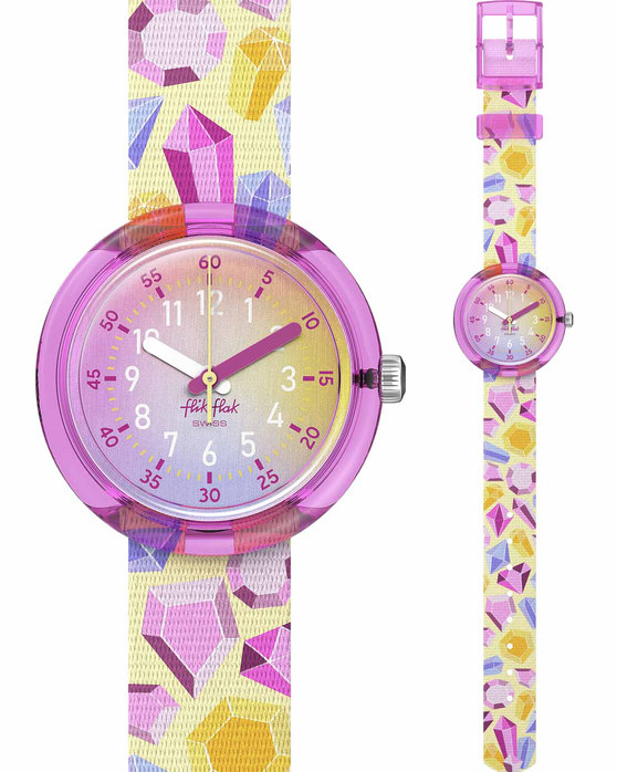 FLIK FLAK Sparkling Gemstones Multicolor Plastic Strap