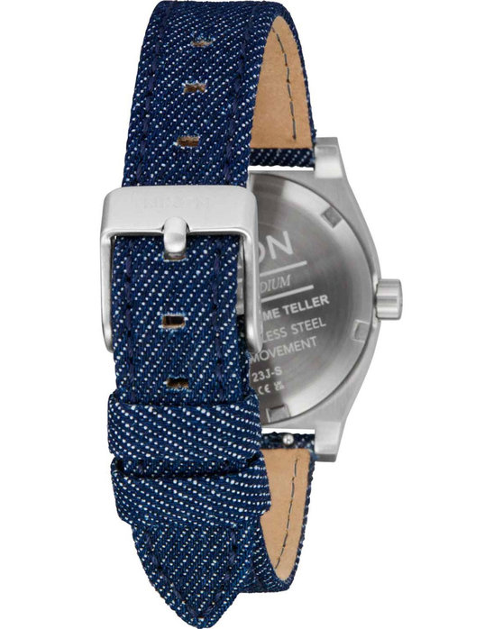 NIXON Medium Time Teller Blue Denim Fabric Strap