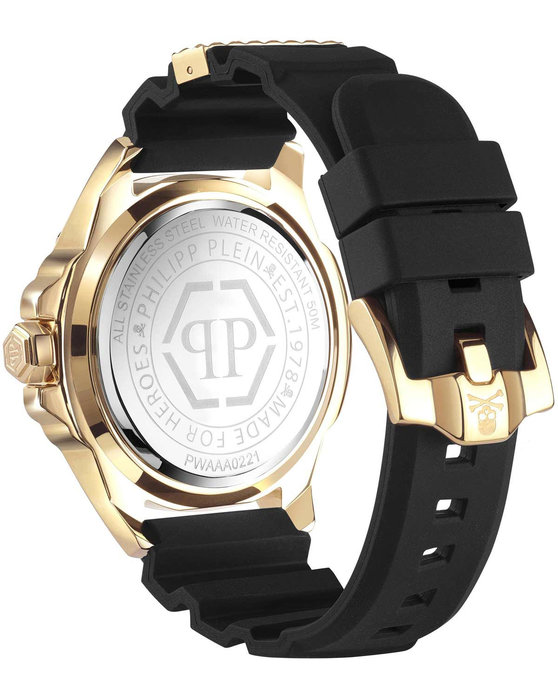 PHILIPP PLEIN The Skull Black Silicone Strap