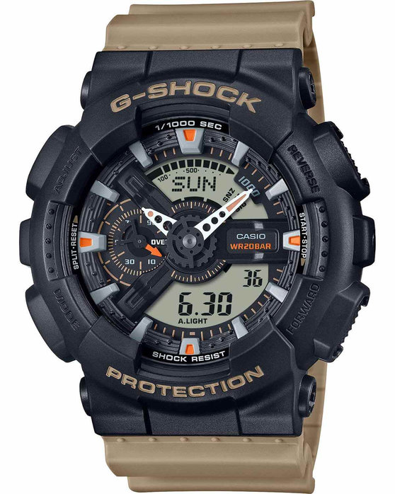 G-SHOCK Dual Time Chronograph Beige Rubber Strap