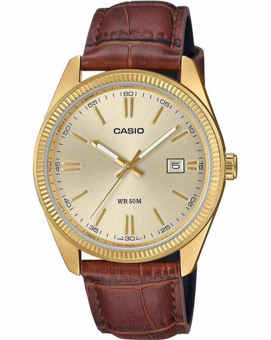 CASIO Collection Brown Leather Strap