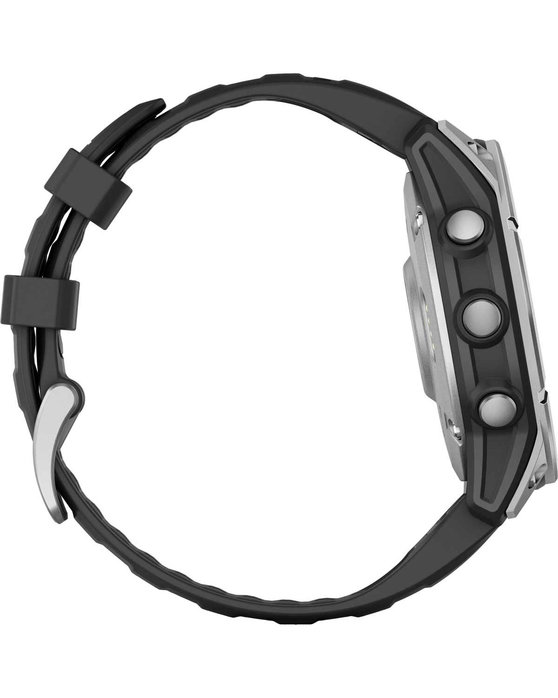 GARMIN Fenix E 47mm Silver with Black Silicone Strap