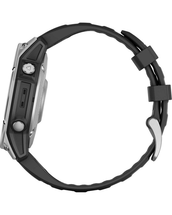 GARMIN Fenix E 47mm Silver with Black Silicone Strap