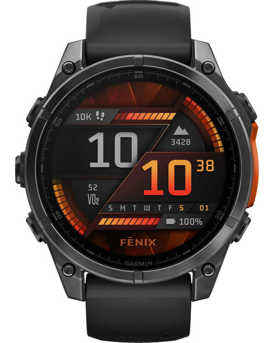 GARMIN Fenix 8 47mm AMOLED Slate Gray with Black Silicone Band