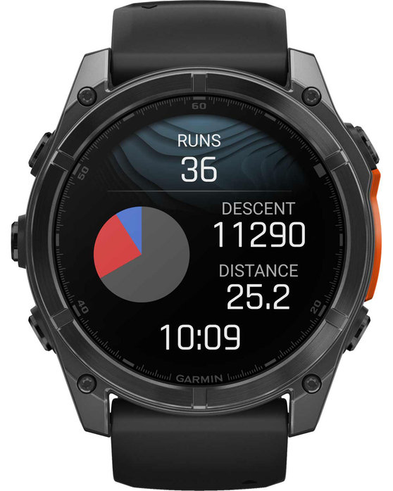 GARMIN Fenix 8 51mm AMOLED Slate Gray with Black Silicone Band