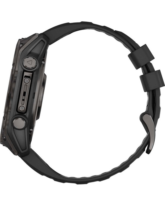 GARMIN Fenix 8 51mm AMOLED Sapphire Titanium Carb Gray with Black Silicone Band