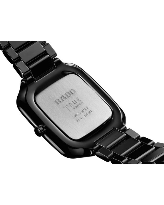 RADO True Square Thinline Black Ceramic Bracelet (R27054152)