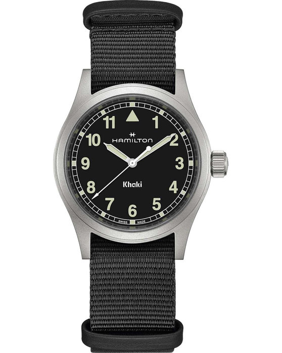 HAMILTON Khaki Field Quartz Black Fabric Strap