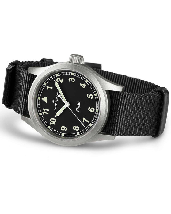 HAMILTON Khaki Field Quartz Black Fabric Strap