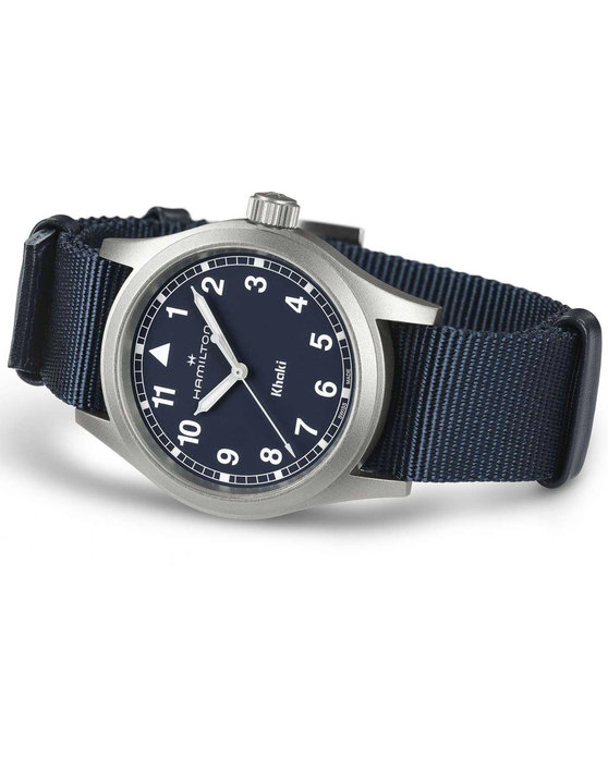 HAMILTON Khaki Field Quartz Blue Fabric Strap