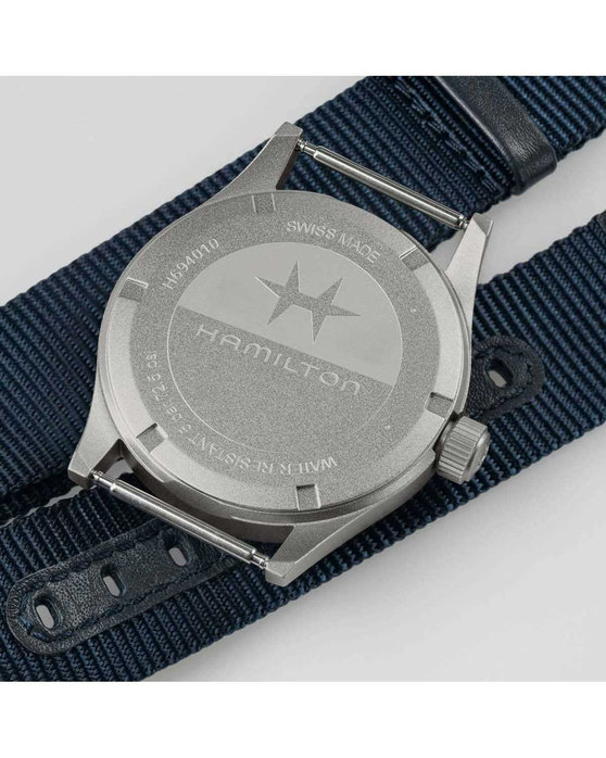 HAMILTON Khaki Field Quartz Blue Fabric Strap