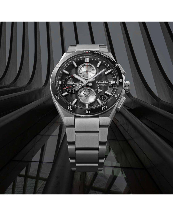 SEIKO Astron 'Night Black' 5X GPS Solar 2024 Dual Time Chronograph