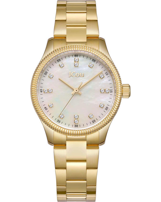 JCOU Esperia Crystals Gold Stainless Steel Bracelet