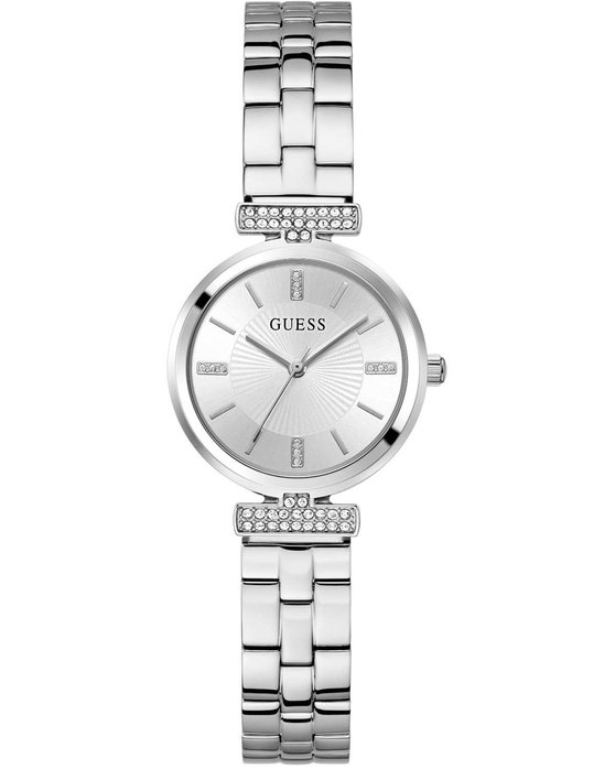 GUESS Array Zircons Silver Stainless Steel Bracelet