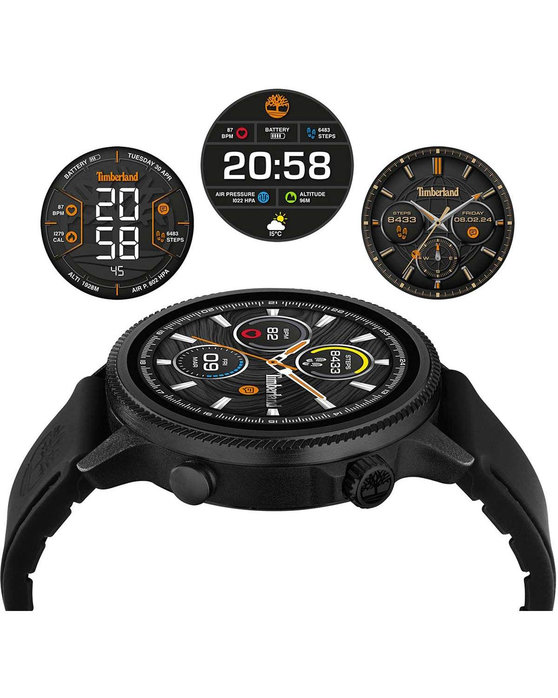 TIMBERLAND Trail Force S1 Smartwatch Black Silicone Strap