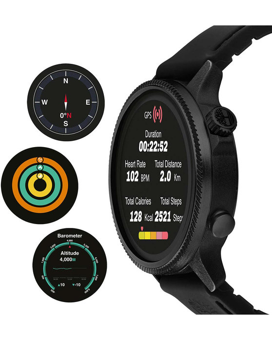 TIMBERLAND Trail Force S1 Smartwatch Black Silicone Strap