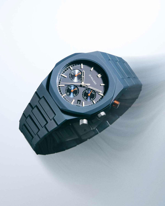 D1 MILANO Polychrono Chronograph Blue Polycarbonate Bracelet