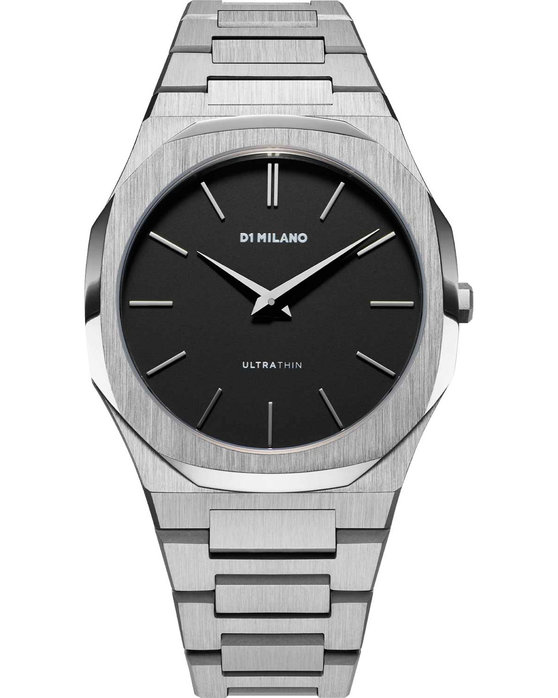 D1 MILANO Ultra Thin Silver Stainless Steel Bracelet