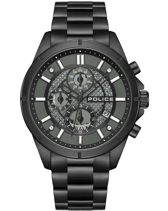 POLICE Burbank Chronograph Black Stainless Steel Bracelet