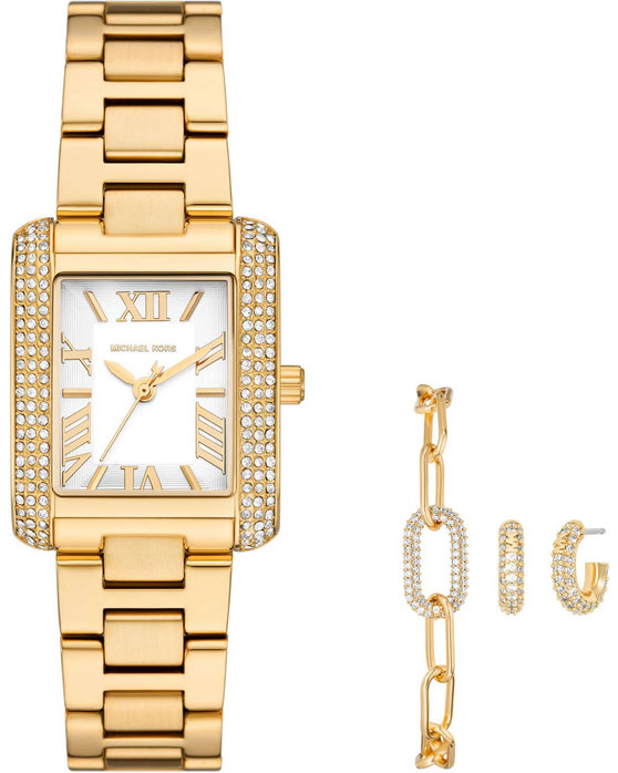 MICHAEL KORS Emery Crystals Gold Stainless Steel Bracelet Gift Set