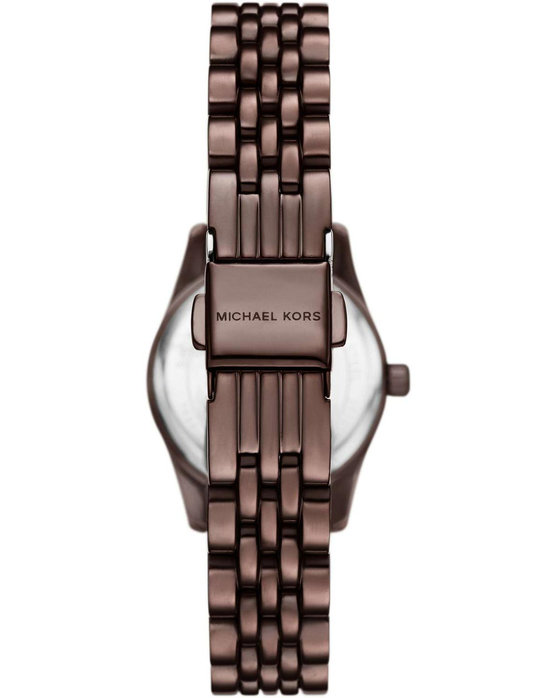 MICHAEL KORS Petite Lexington Crystals Brown Stainless Steel Bracelet