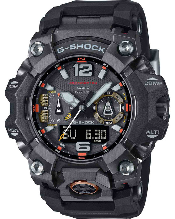 G-SHOCK Master of G Mudmaster Tough Solar Dual Time Chronograph Black Bio-based Resin Strap