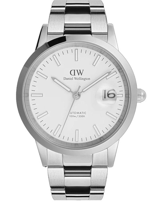 DANIEL WELLINGTON Iconic Link Automatic Silver Stainless Steel Bracelet 40 mm