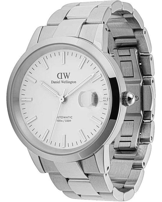 DANIEL WELLINGTON Iconic Link Automatic Silver Stainless Steel Bracelet 40 mm