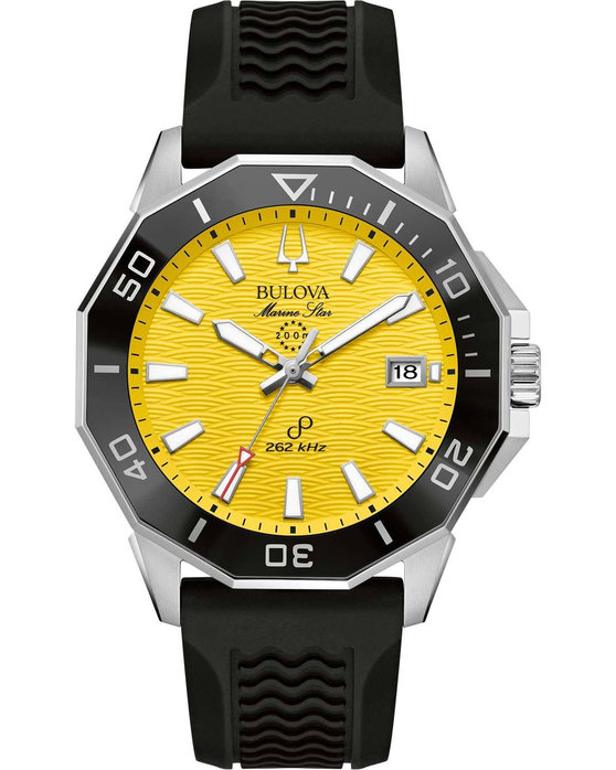 BULOVA Marine Star Black Rubber Strap