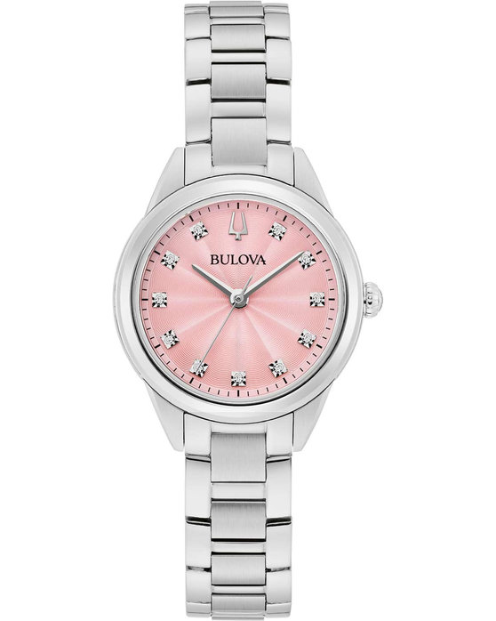 BULOVA Sutton Diamonds Silver Stainless Steel Bracelet