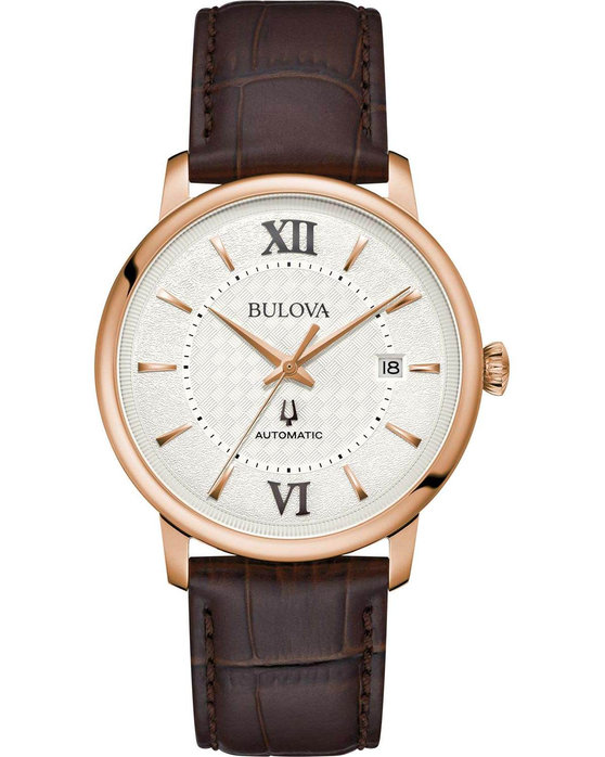 BULOVA Hudson Automatic Brown Leather Strap