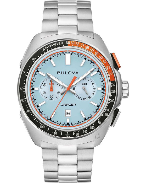 BULOVA Racer Automatic Chronograph Silver Stainless Steel Bracelet