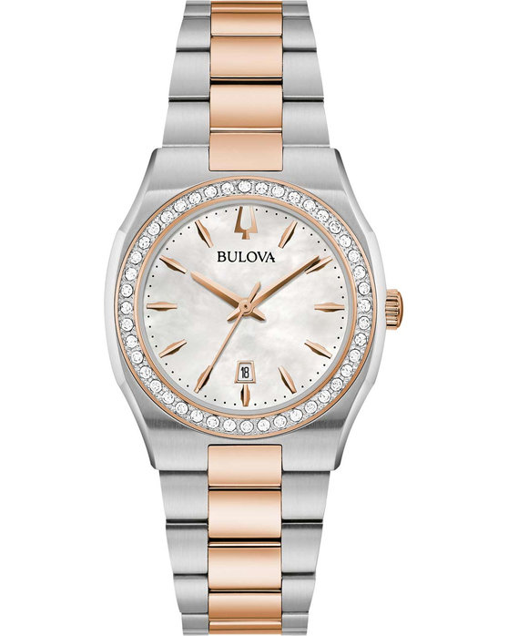 BULOVA Surveyor Diamonds Two Tone Stainless Steel Bracelet