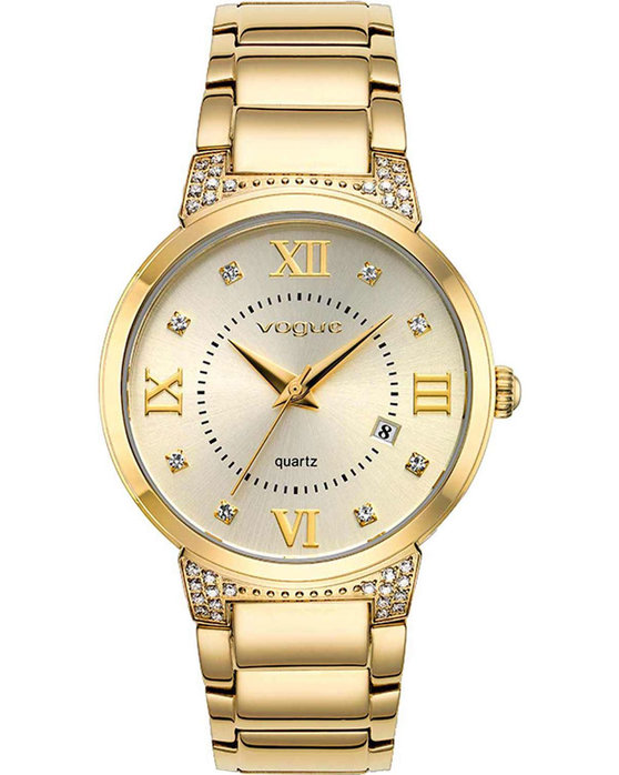 VOGUE Valerie Crystals Gold Stainless Steel Bracelet