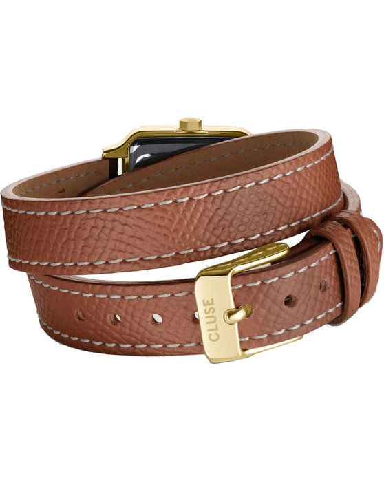 CLUSE Gracieuse Petite Double Brown Leather Strap