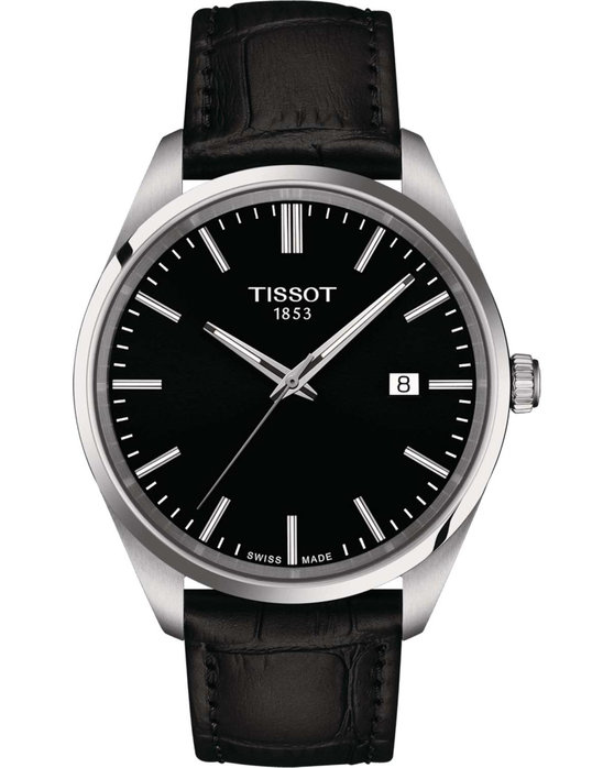 TISSOT T-Classic PR 100 Black Leather Strap