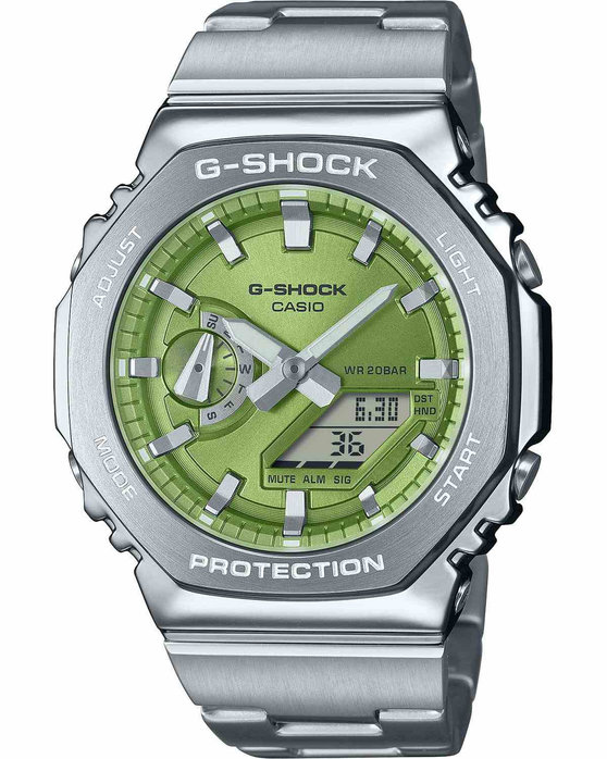 G-SHOCK G-Steel Dual Time Chronograph Silver Stainless Steel Bracelet