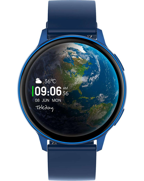 TEKDAY Smartwatch Blue Silicone Strap