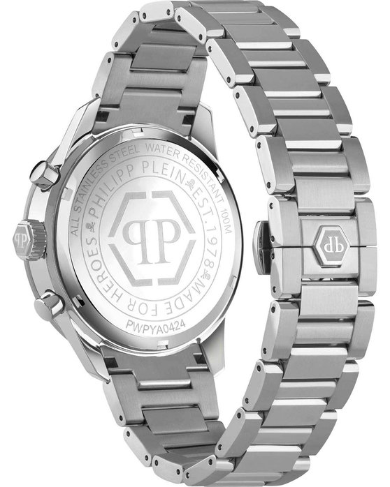 PHILIPP PLEIN Pleinmeter Chronograph Silver Stainless Steel Bracelet