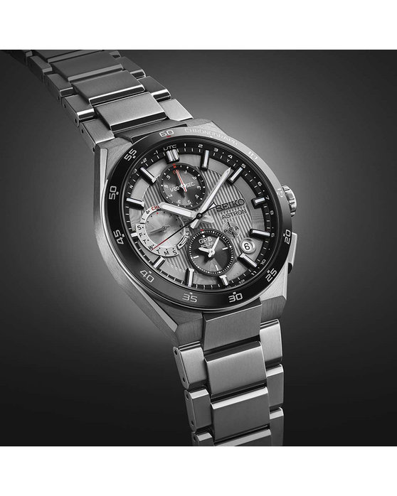 SEIKO Astron 'Silvery Night' 5X GPS Solar 2024 Dual Time Chronograph