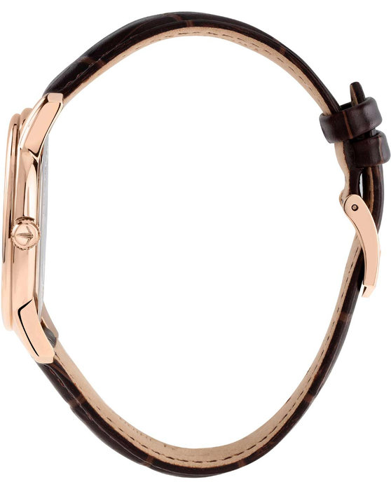 LUCIEN ROCHAT Iconic Brown Leather Strap