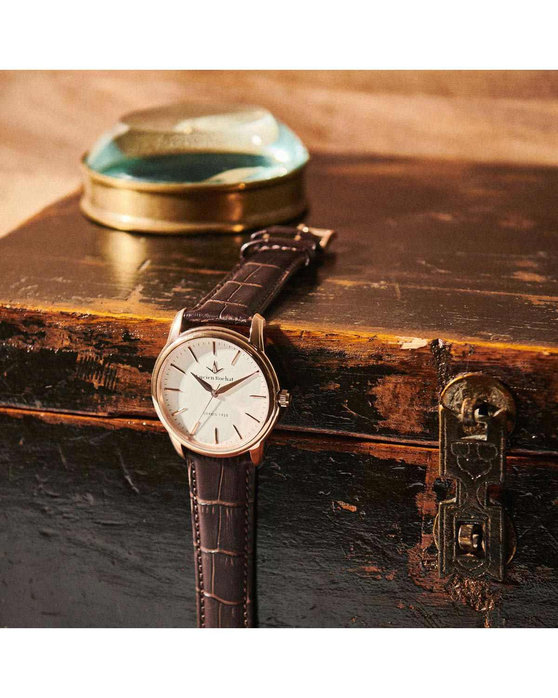 LUCIEN ROCHAT Iconic Brown Leather Strap